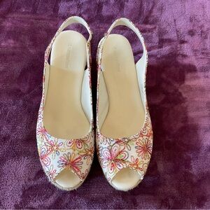 Naturalizer Floral Bacana Espadrille Peep-Toe Wedges